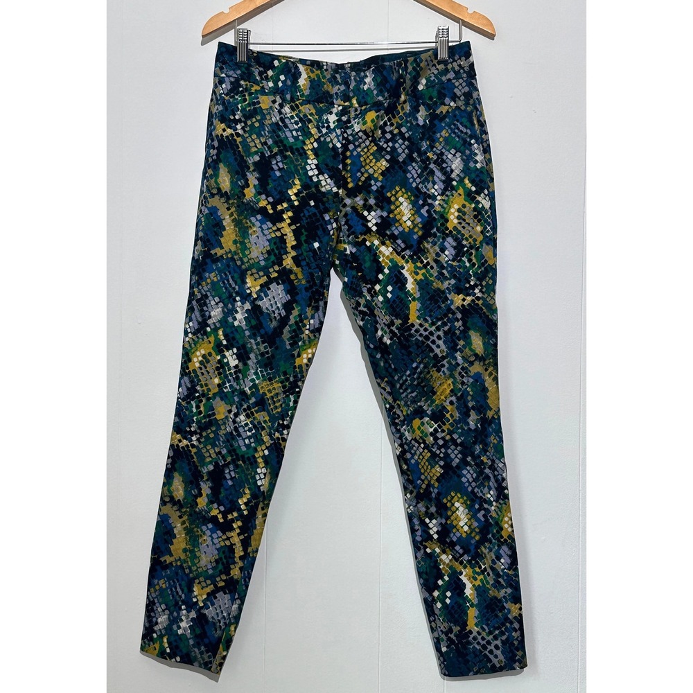 New York and Company 7th Avenue Women's Multicolored Snakeskin Size 6 Dress Pant